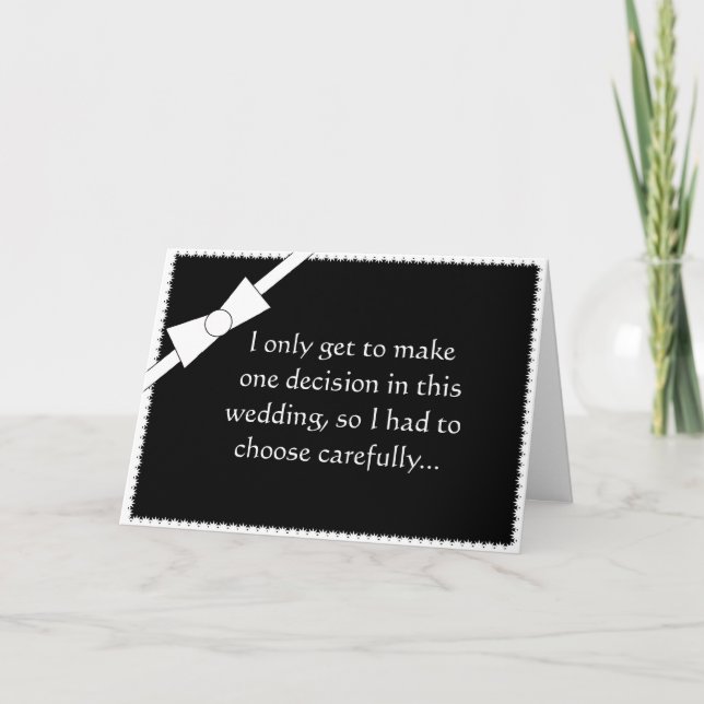 Funny Groomsman Request Card (Front)
