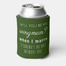 Funny Groomsman Wedding Proposal Elegant Green