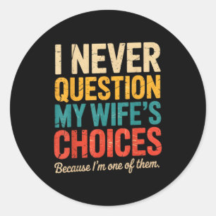 Funny Groovy Dad Joke Quote For Husband Fathers Da Classic Round Sticker