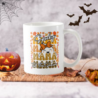 Funny Groovy Halloween Mama Cute Ghost Fall
