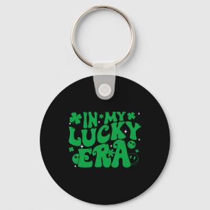 Funny Groovy St Patricks Day Shamrock In My Lucky  Keychain
