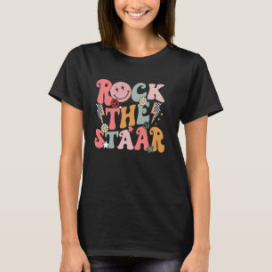 Funny Groovy Testing Day Rock The Staar Motivation T-Shirt