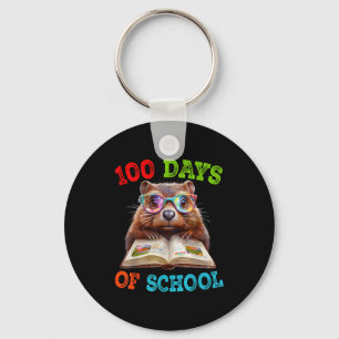 Funny Groundhog 100th Day Of School Teacher Ground Keychain