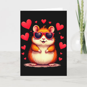 Funny Groundhog Cute Hamster Lover Valentine’s Day Card