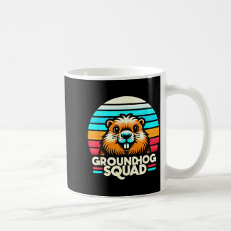 Funny Groundhog Day 2025 Vintage Retro Ground Hog  Coffee Mug