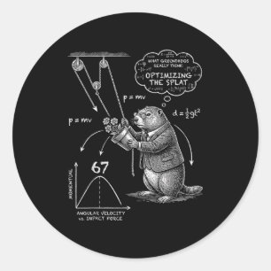 Funny Groundhog Day 67 Meme What Groundhogs Really Classic Round Sticker