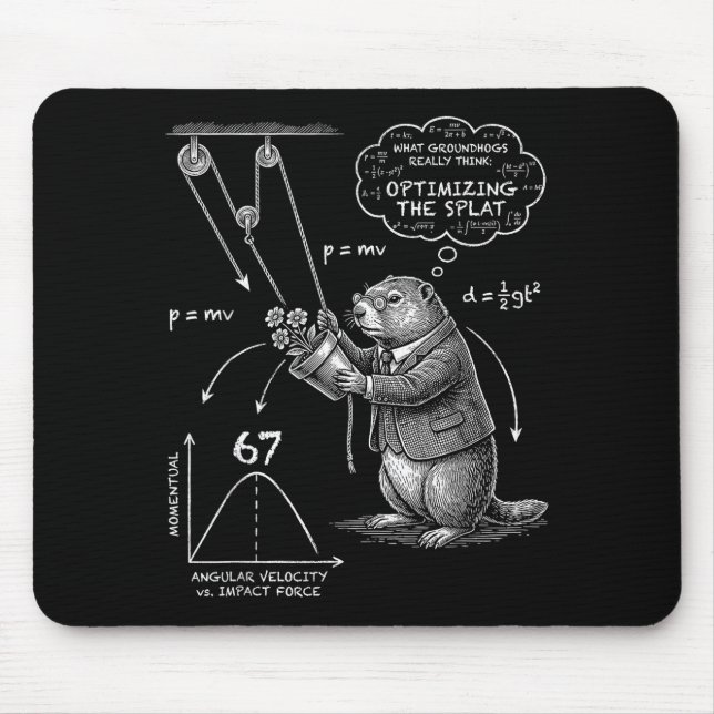 Funny Groundhog Day 67 Meme What Groundhogs Really Mouse Pad (Front)