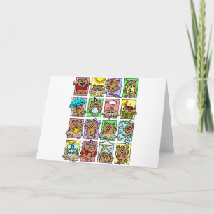 Funny Groundhog Day Cartoons Card