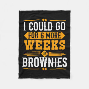 Funny Groundhog Day Dessert Design - 6 More Weeks Fleece Blanket