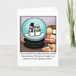Funny Groundhog Day Holiday Card