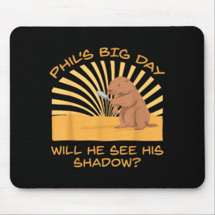 Funny Groundhog Day Will He See His Shadow_ Mouse Pad