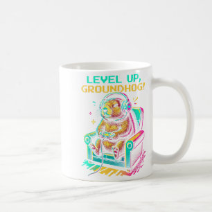 Funny Groundhog Gamer Graphic Men Boys Teens Video Coffee Mug