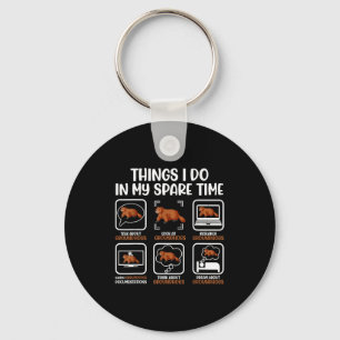 Funny Groundhog Lover Woodchuck Ground Hog Men Wom Keychain