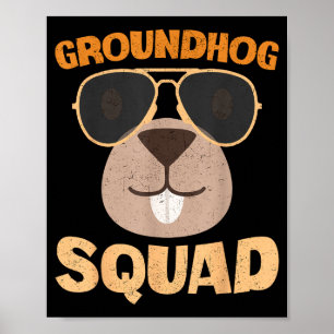 Funny Groundhog Squad Happy Groundhog Day 2025 _1  Poster