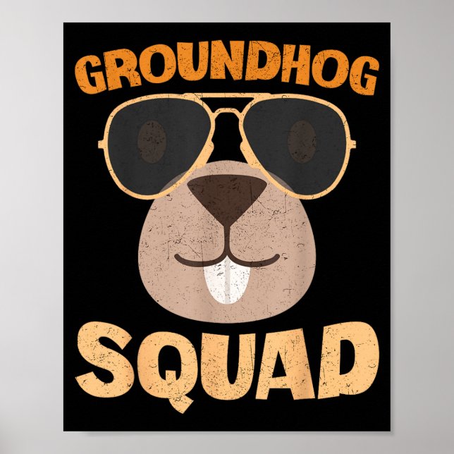 Funny Groundhog Squad Happy Groundhog Day 2025 _1  Poster (Front)
