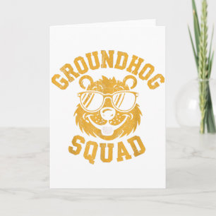 Funny Groundhog Squad Happy Groundhog Day 2025  Card