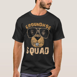 Funny Groundhog Squad Happy Groundhog Day 2025  T-Shirt