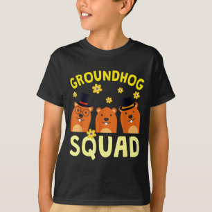 Funny Groundhog Squad Happy Groundhog Day 2025 T-Shirt