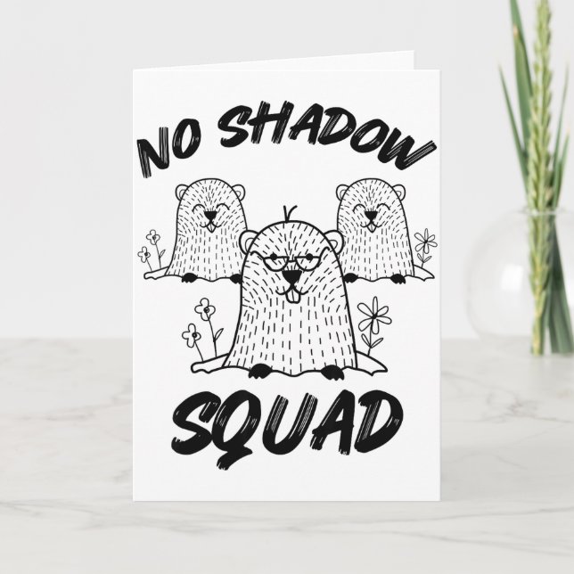 Funny Groundhog Squad Happy Groundhog Day 2026  Card (Front)