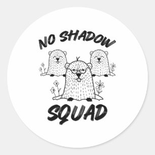 Funny Groundhog Squad Happy Groundhog Day 2026 Classic Round Sticker