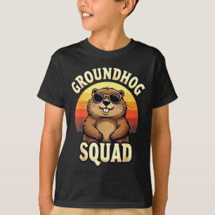 Funny Groundhog Squad Happy Groundhog Day Celebrat T-Shirt