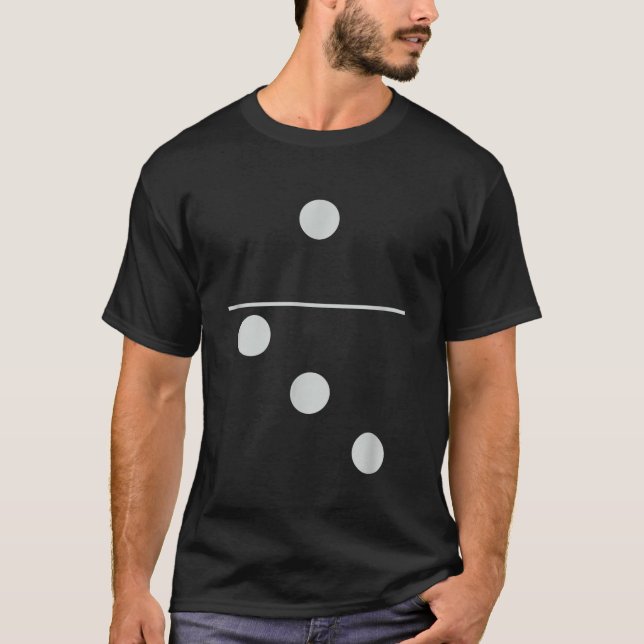 Funny Group Matching Halloween Costume Domino Domi T-Shirt (Front)