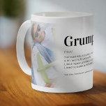 Funny Grumpa Definition Grandpa Photo Coffee Mug<br><div class="desc">A perfect gift for a grumpy grandpa featuring 2 family photos of the grandchildren,  and a funny definition term of the word Grumpa that can easily be personalized.</div>