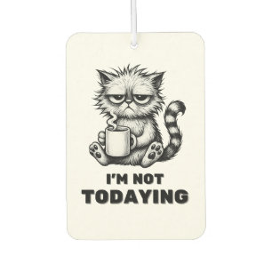 Funny Grumpy Cat Coffee Car Accessory  Air Freshener