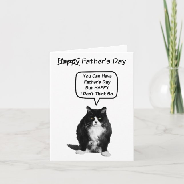 Funny Grumpy Cat Father's Day Card (Front)