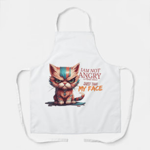 Funny Grumpy Cat "I Am Not Angry, Just This Is My Apron