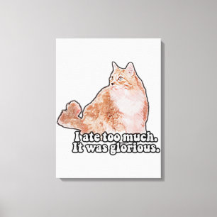Funny grumpy cat meme for cat and kitty lovers canvas print