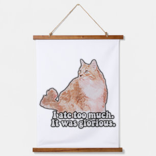 Funny grumpy cat meme for cat and kitty lovers hanging tapestry