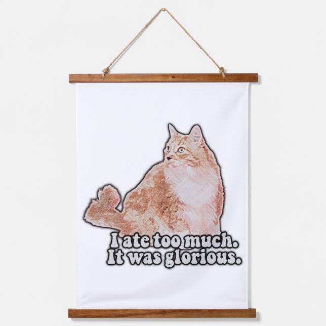 Funny grumpy cat meme for cat and kitty lovers hanging tapestry (Front)