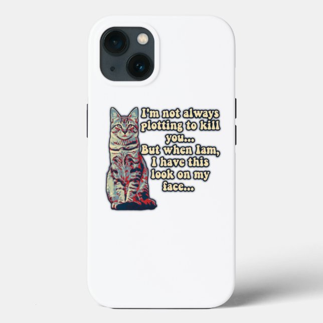 Funny grumpy cat meme for cat lovers and owners Case-Mate iPhone case (Back)
