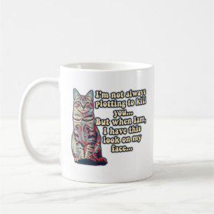 Funny grumpy cat meme for cat lovers and owners coffee mug