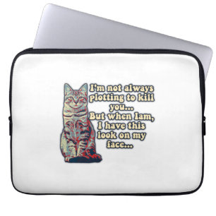 Funny grumpy cat meme for cat lovers and owners laptop sleeve