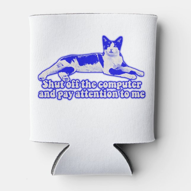 Funny grumpy cat meme for cat owners & lovers can cooler (Front)