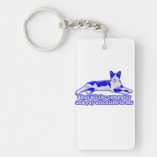 Funny grumpy cat meme for cat owners & lovers keychain
