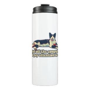 Funny grumpy cat meme for cat persons and lovers thermal tumbler