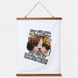 Funny grumpy cat meme for cats and kittens owners hanging tapestry