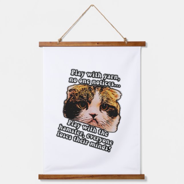 Funny grumpy cat meme for cats and kittens owners  hanging tapestry (Front)