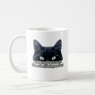 Funny grumpy cat meme for kitten owners &cat lover coffee mug