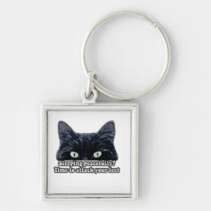 Funny grumpy cat meme for kitten owners &cat lover keychain