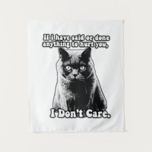 Funny grumpy cat meme for kitten persons & owners tapestry
