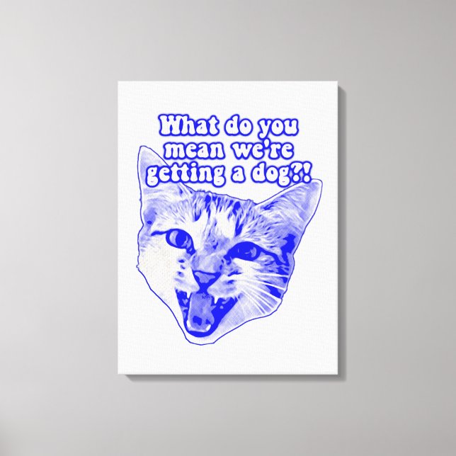 Funny grumpy cat meme for kitty and cat lovers canvas print (Front)