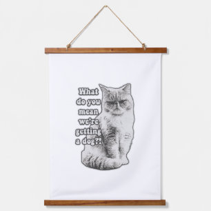 Funny grumpy cat meme for kitty lovers and owners  hanging tapestry