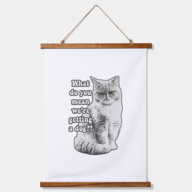 Funny grumpy cat meme for kitty lovers and owners  hanging tapestry (Front)