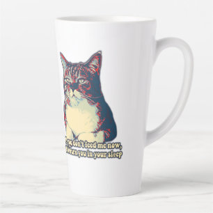 Funny grumpy cat meme for kitty owners and lovers latte mug