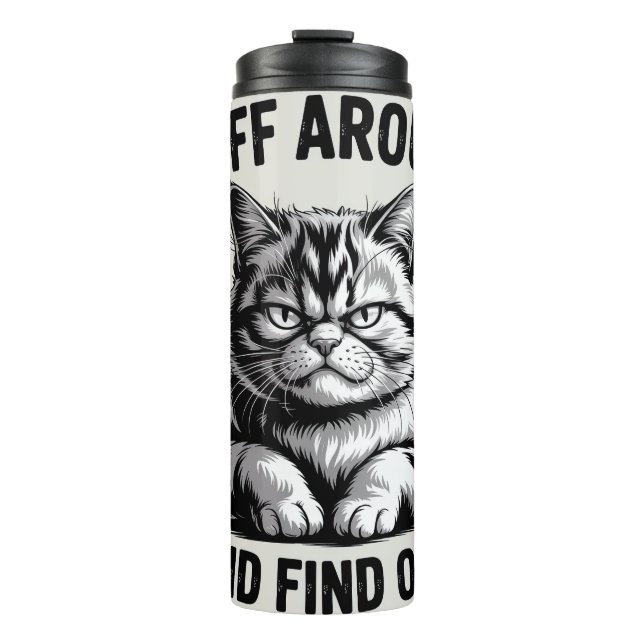 Funny Grumpy Cat Thermal Tumbler (Front)