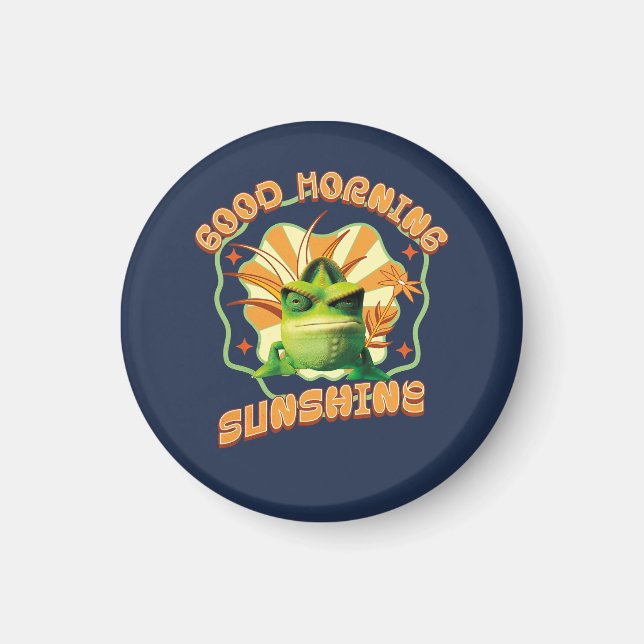 Funny Grumpy Chameleon Morning Humour Magnet (Front)